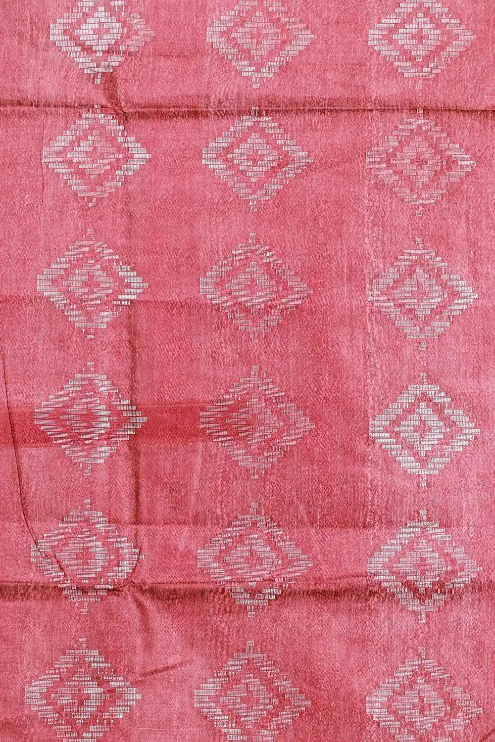 Burgundy Semi Tussar Saree