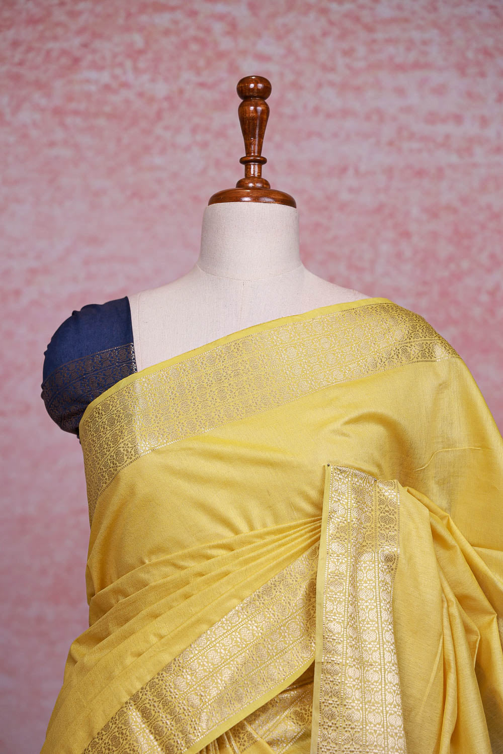 Yellow Semi Tussar Saree