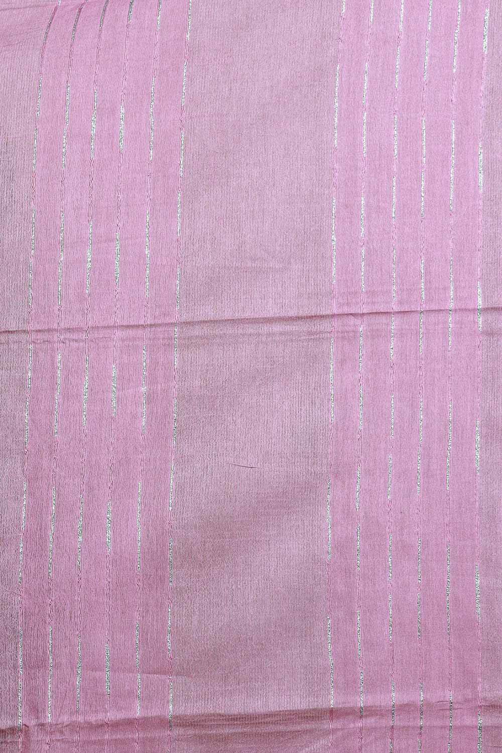 Light Pink Semi Tussar Saree - Seematti