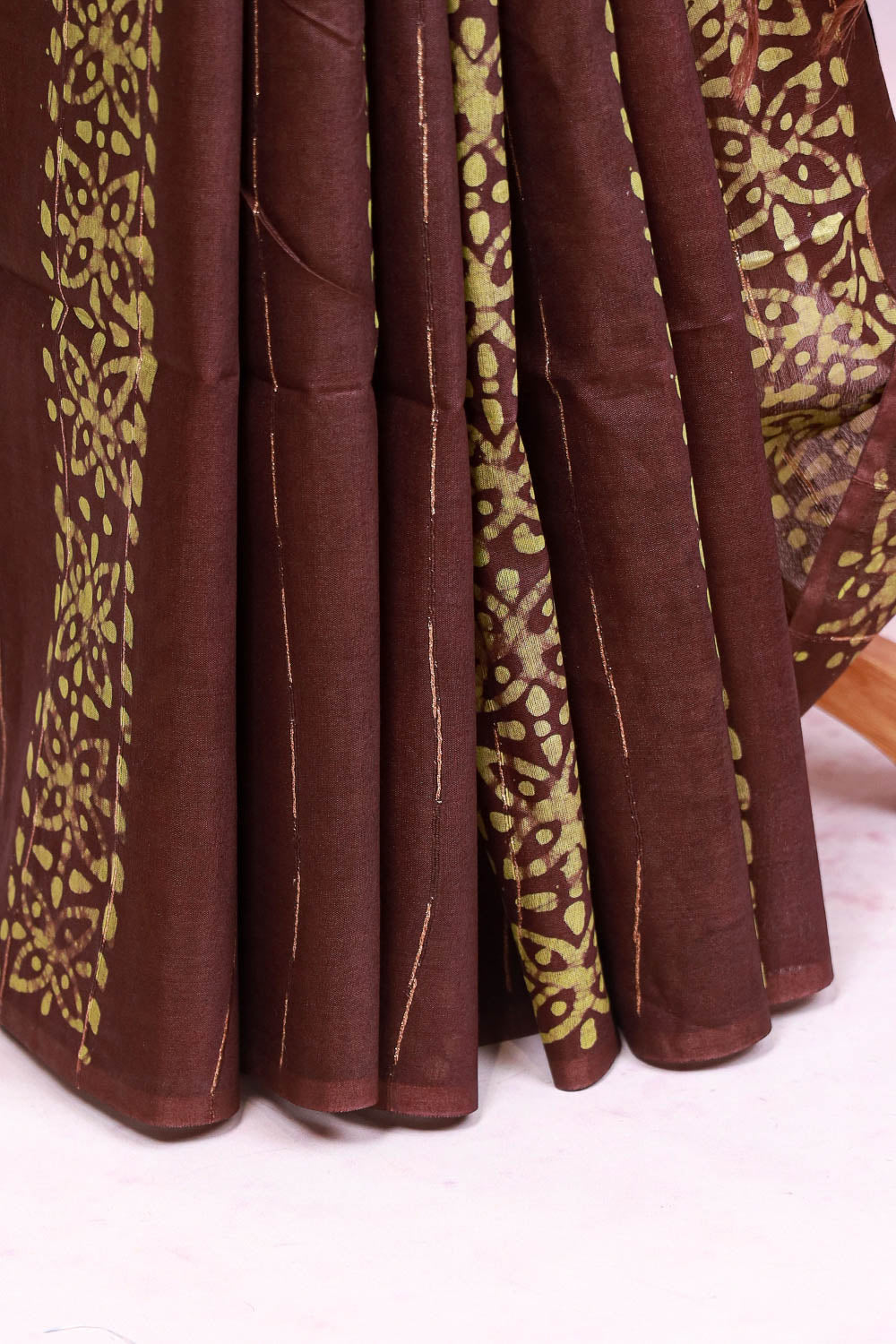 Coffee Brown Semi Tussar Saree - Seematti