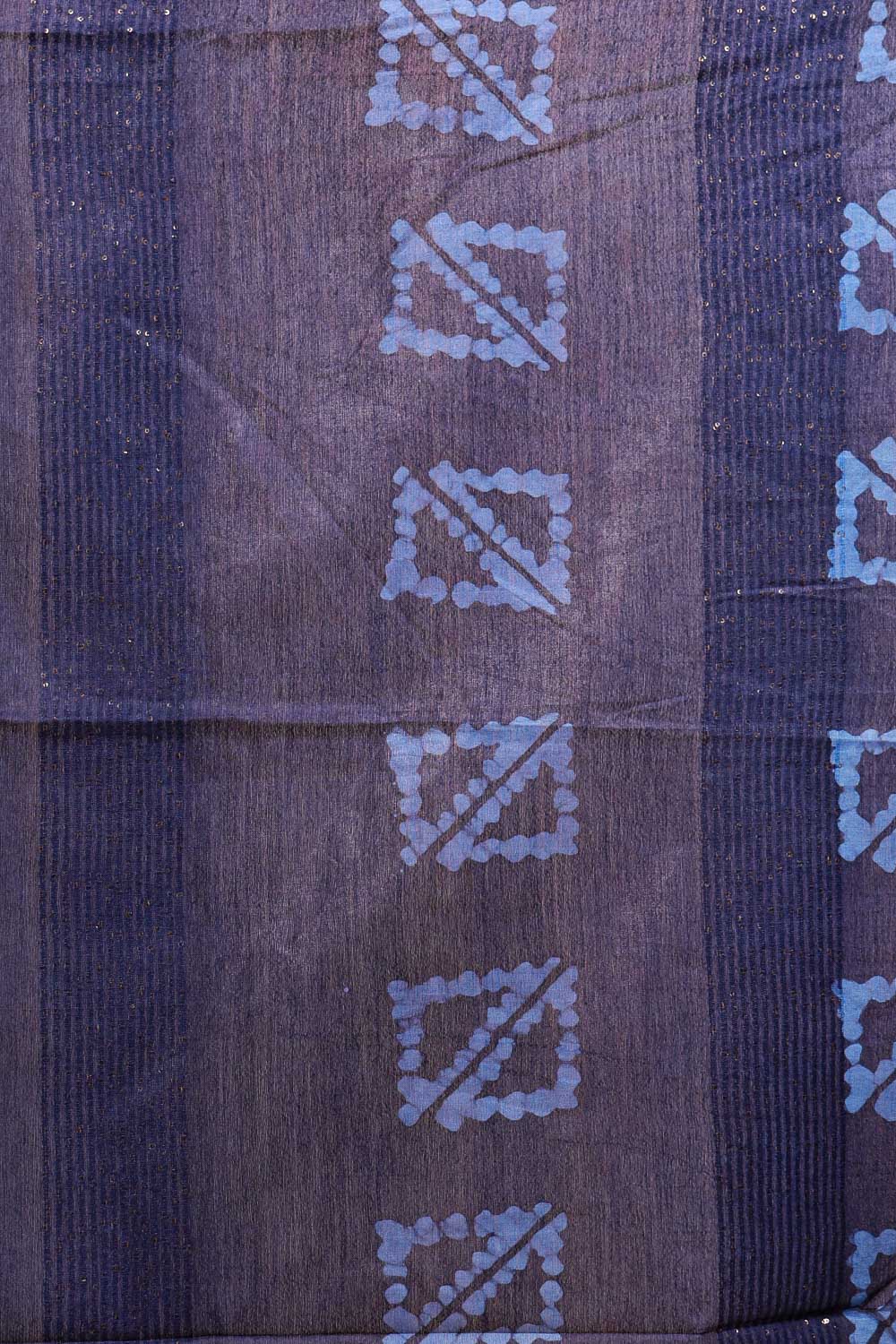 Navy Blue Semi Tussar Saree - Seematti