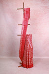 Chilly Red Tussar Tissue Saree