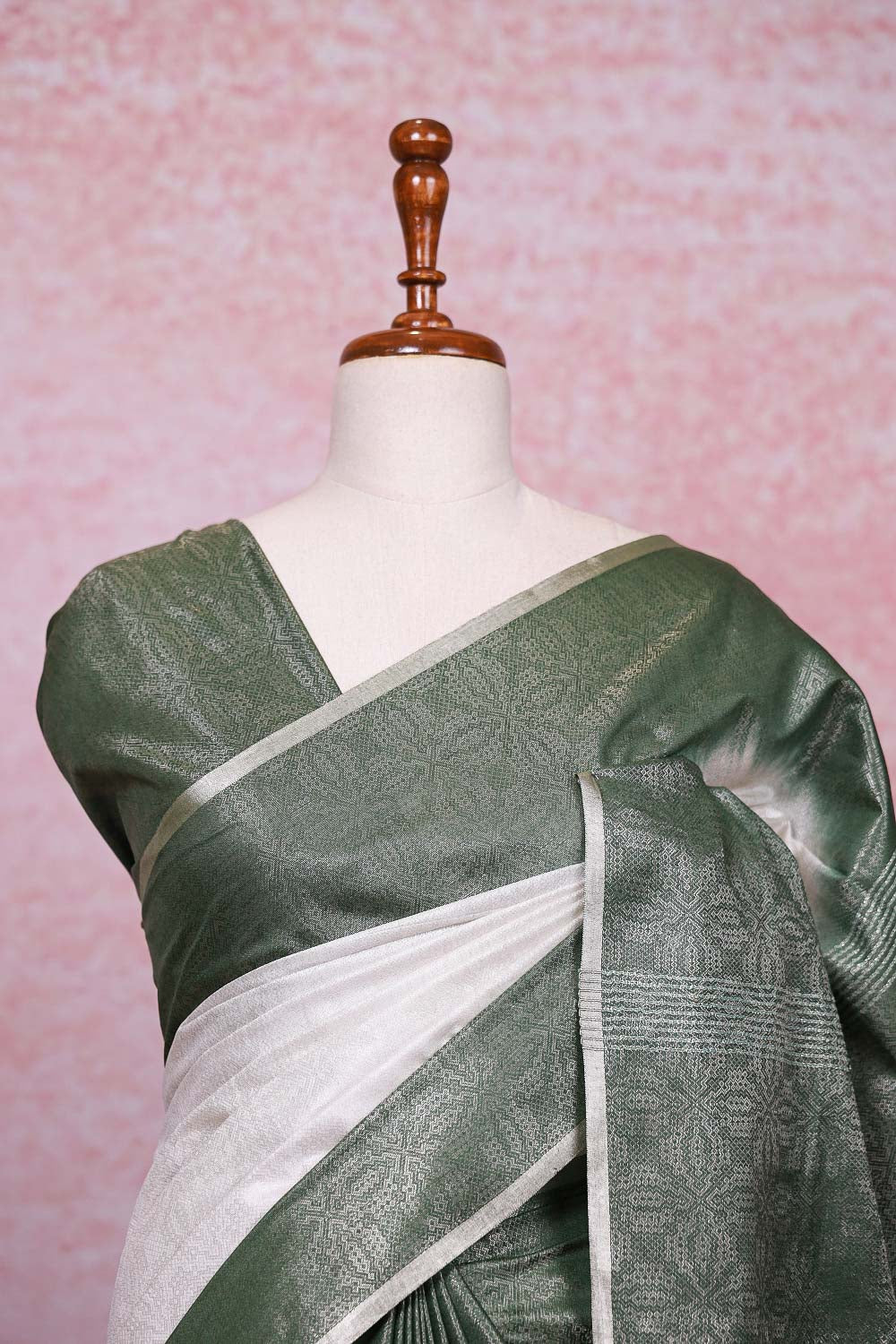 Off White Semi Tussar Saree