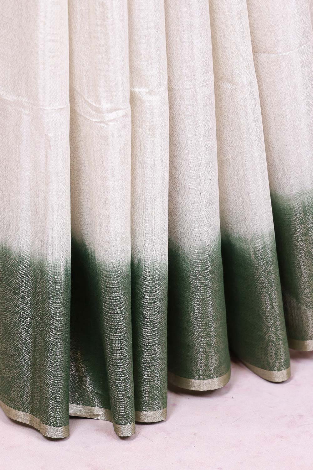 Off White Semi Tussar Saree