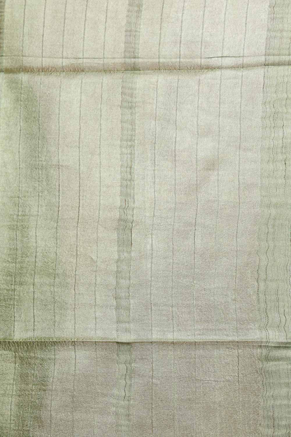 Pastel Green Semi Tussar Saree - Seematti
