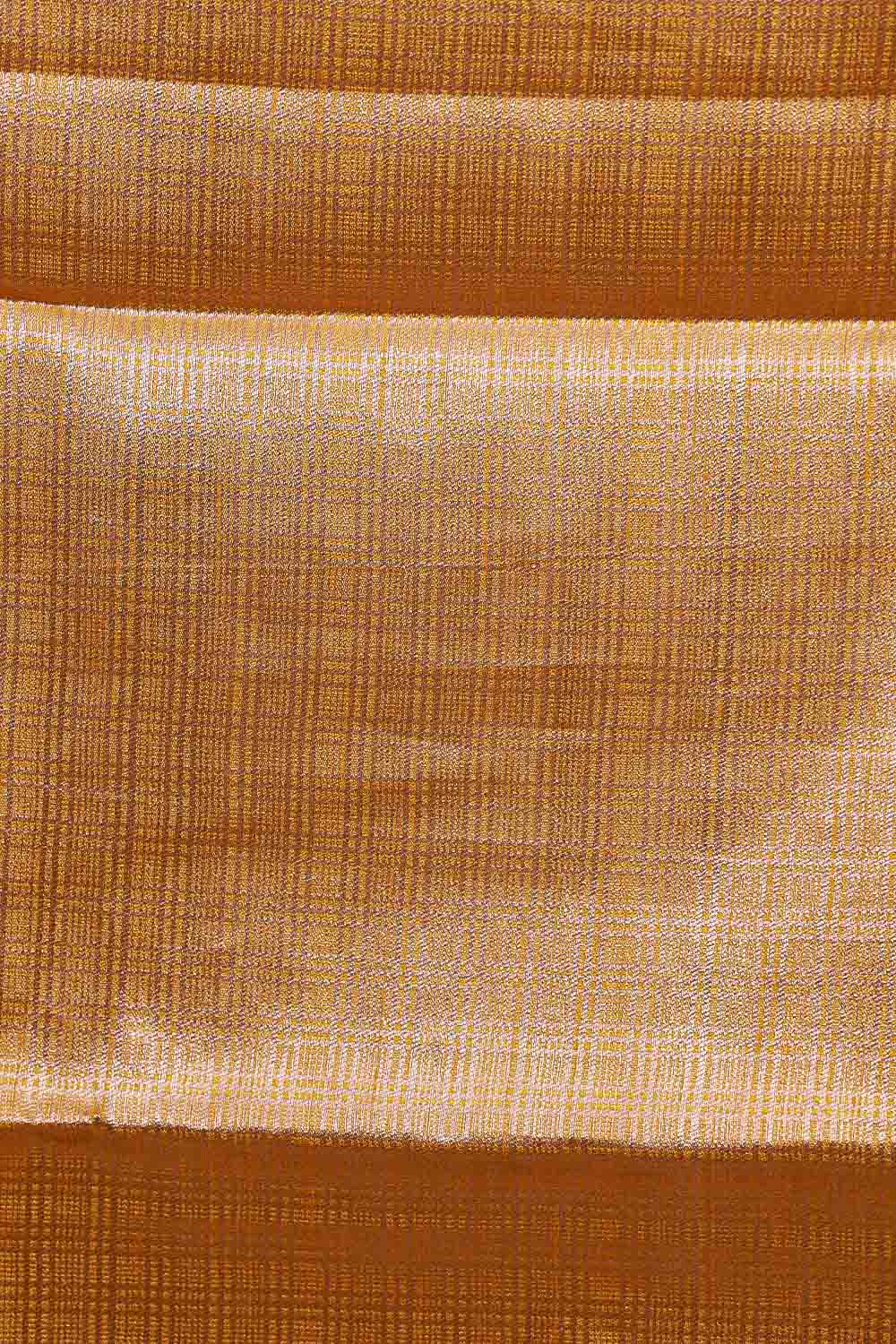 Mustard Yellow Semi Jute Saree