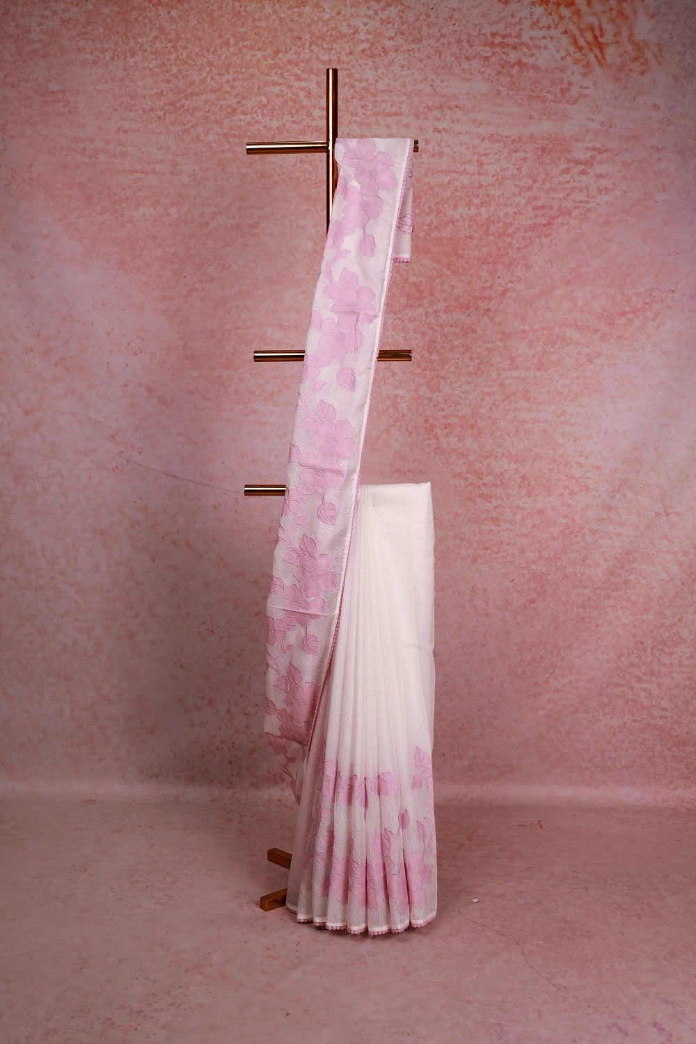 White Silky Kota Saree