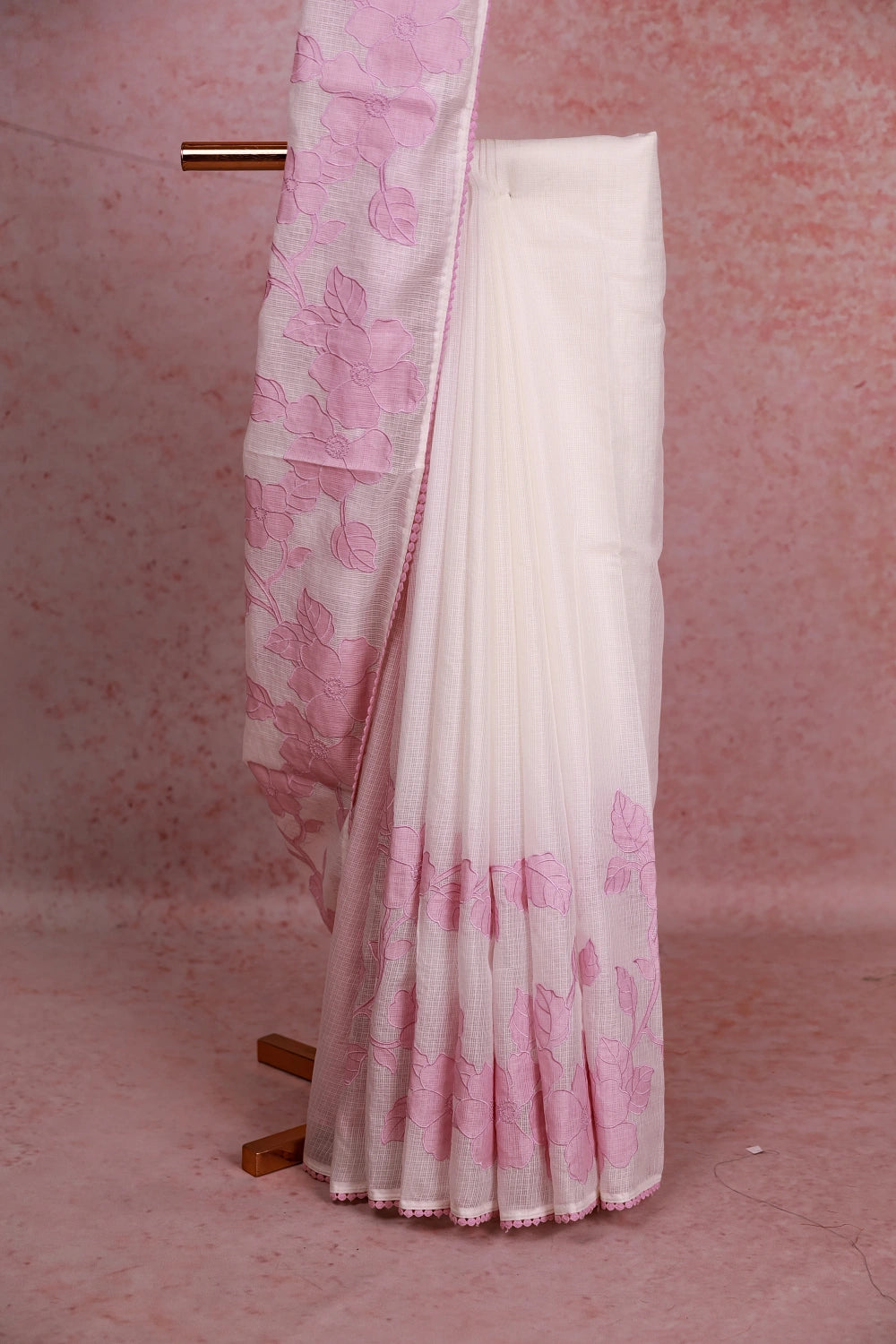 White Silky Kota Saree