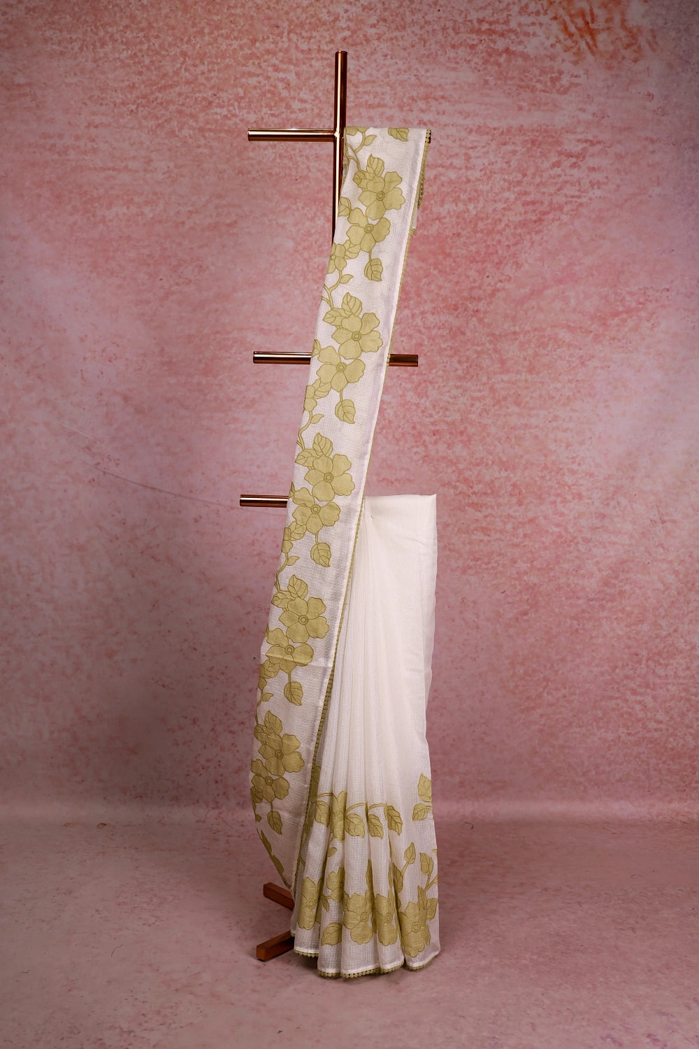 White Net Kota Saree