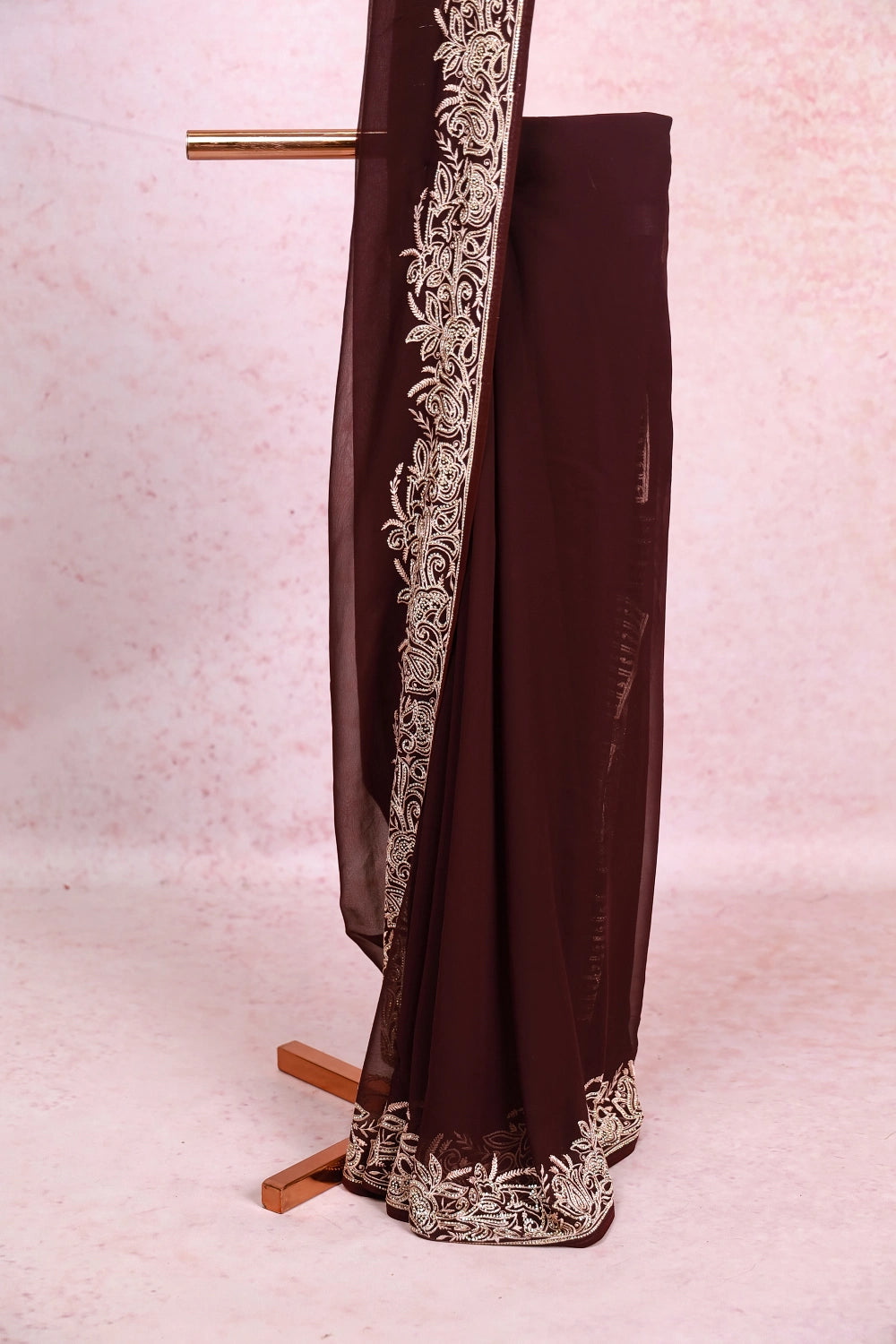 Purple Georgette Saree