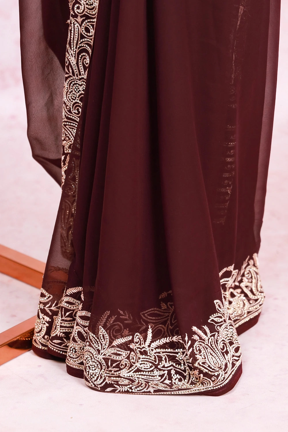 Purple Georgette Saree