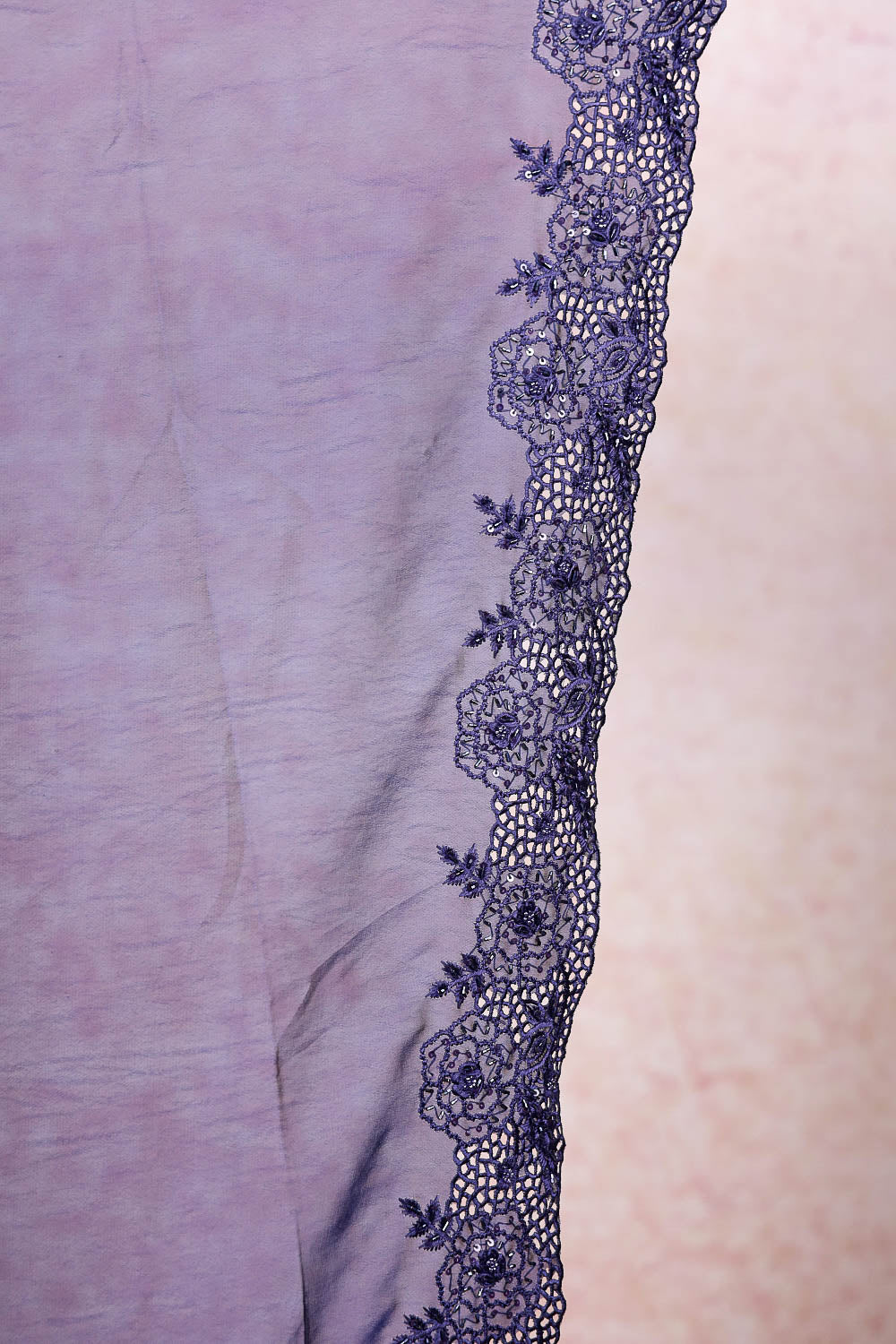 Navy Blue Organza Saree