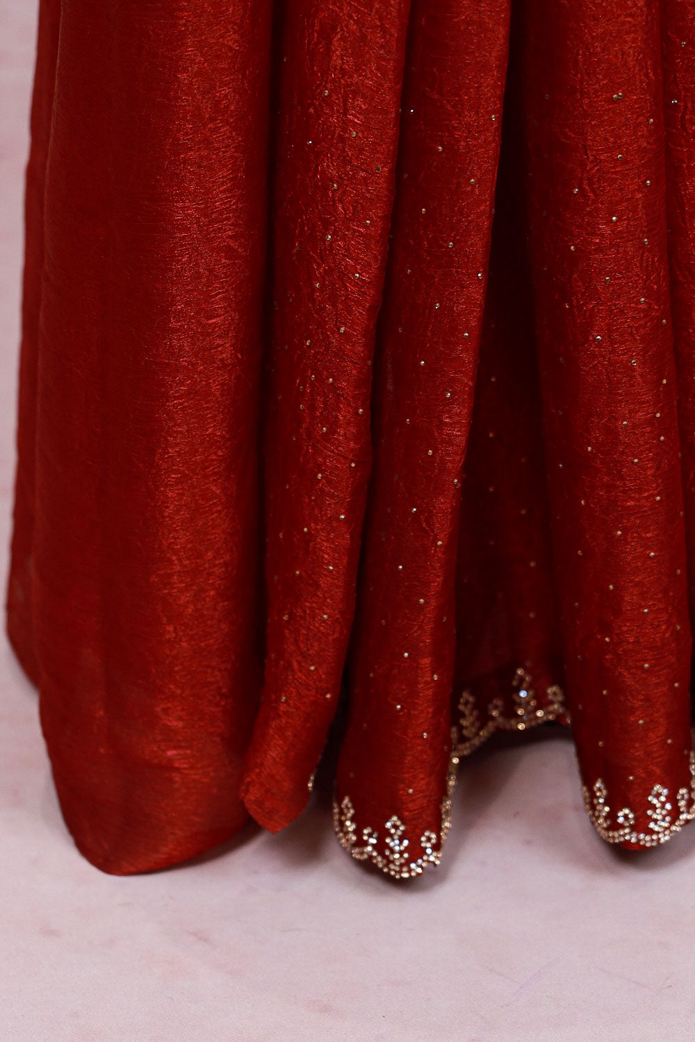 Maroon Crush Organza Saree
