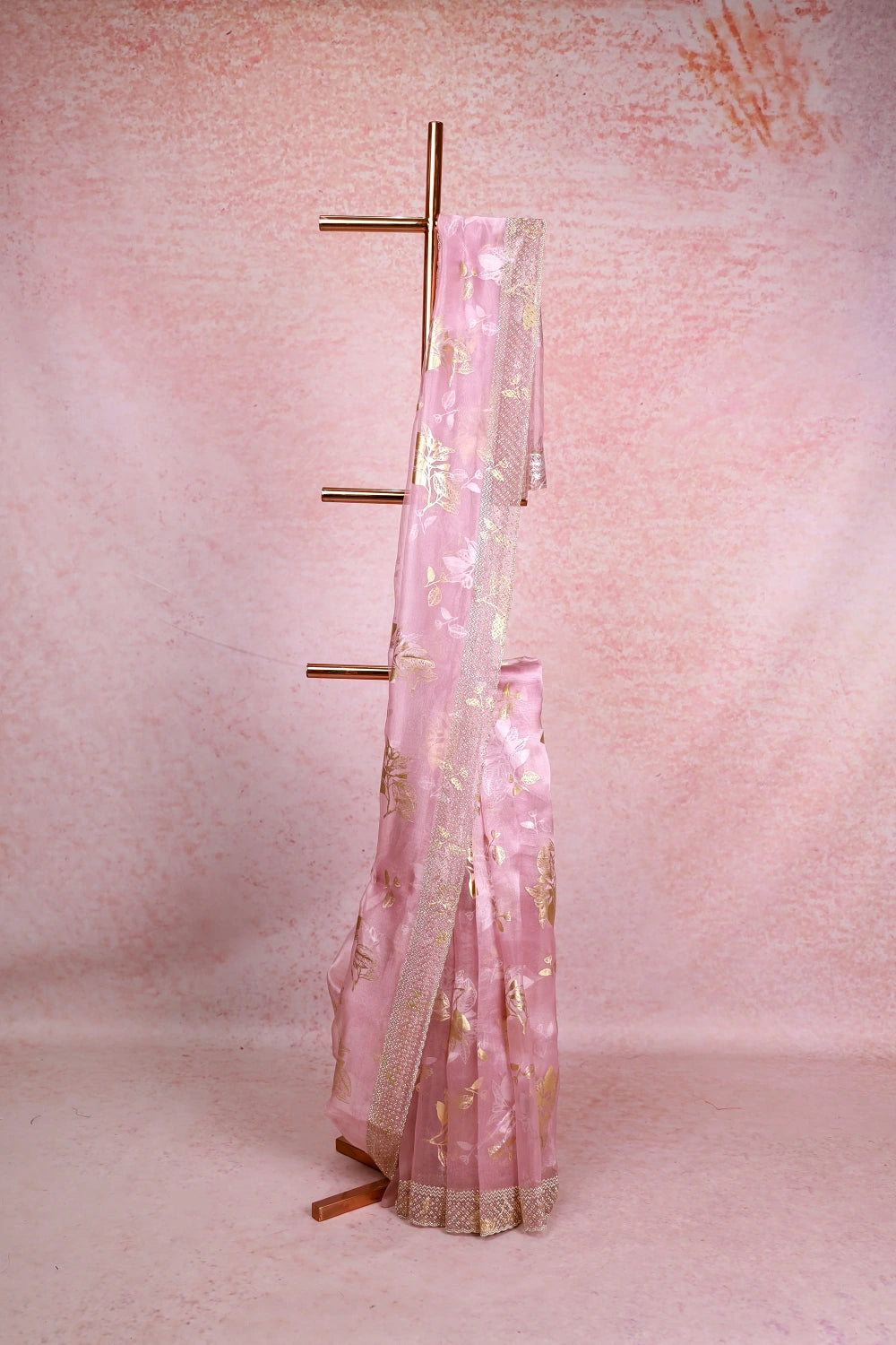 Lavender Lilac Organza Saree