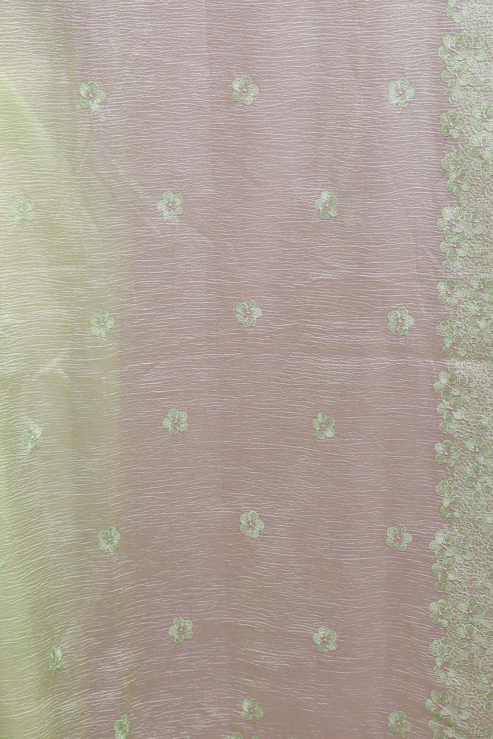 Pista Green Crush Organza Saree