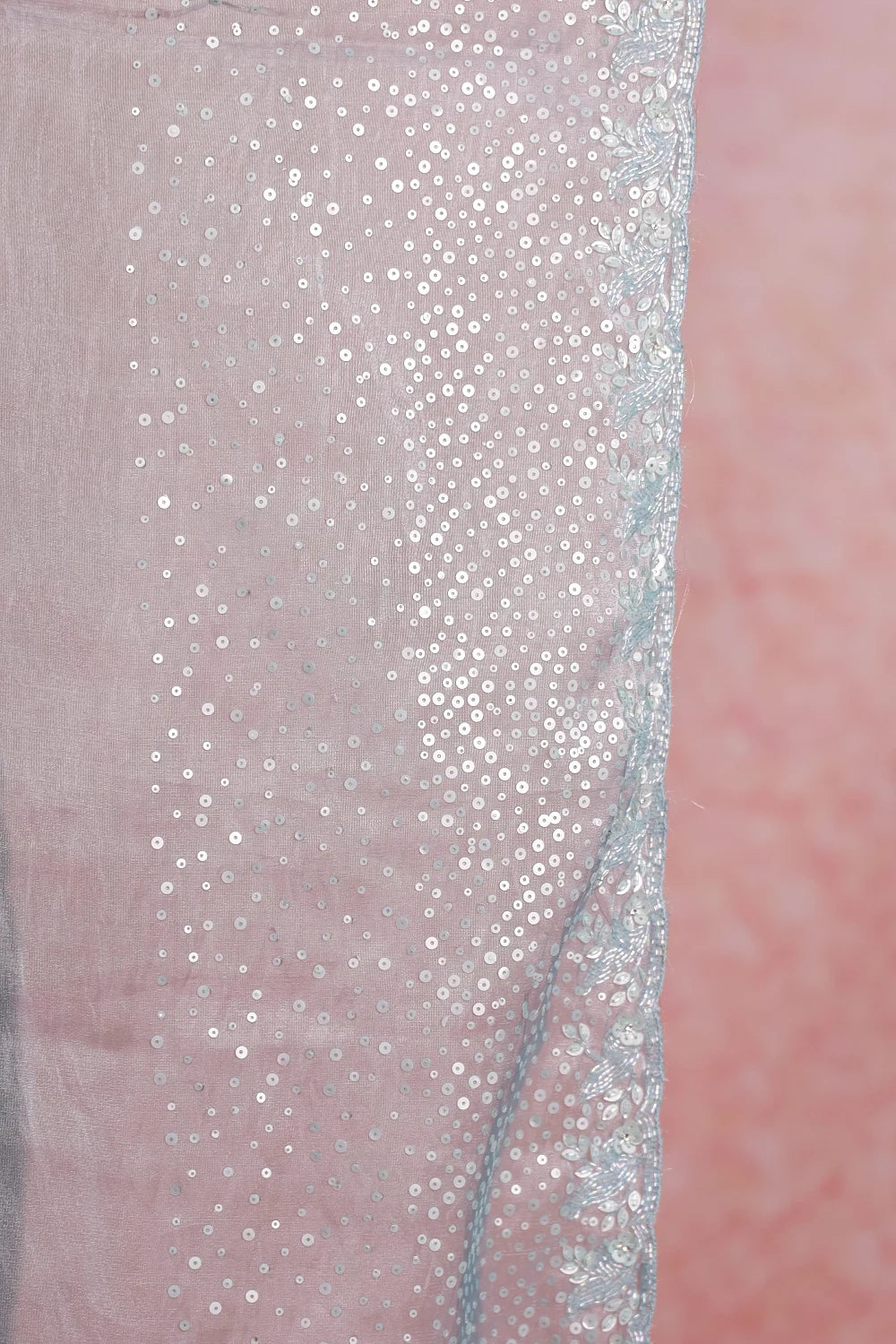 Light Blue Tissue Organza Saree