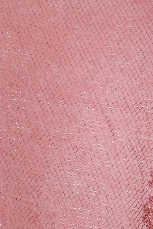 Onion Pink Net Saree