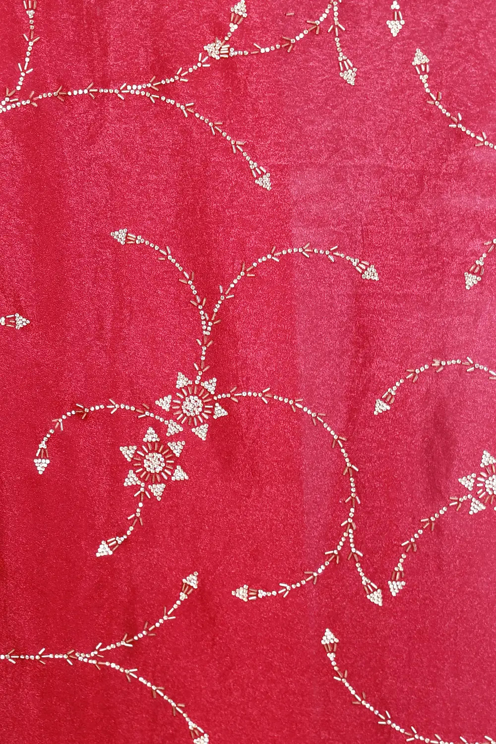 Wine Velvet  Organza Saree