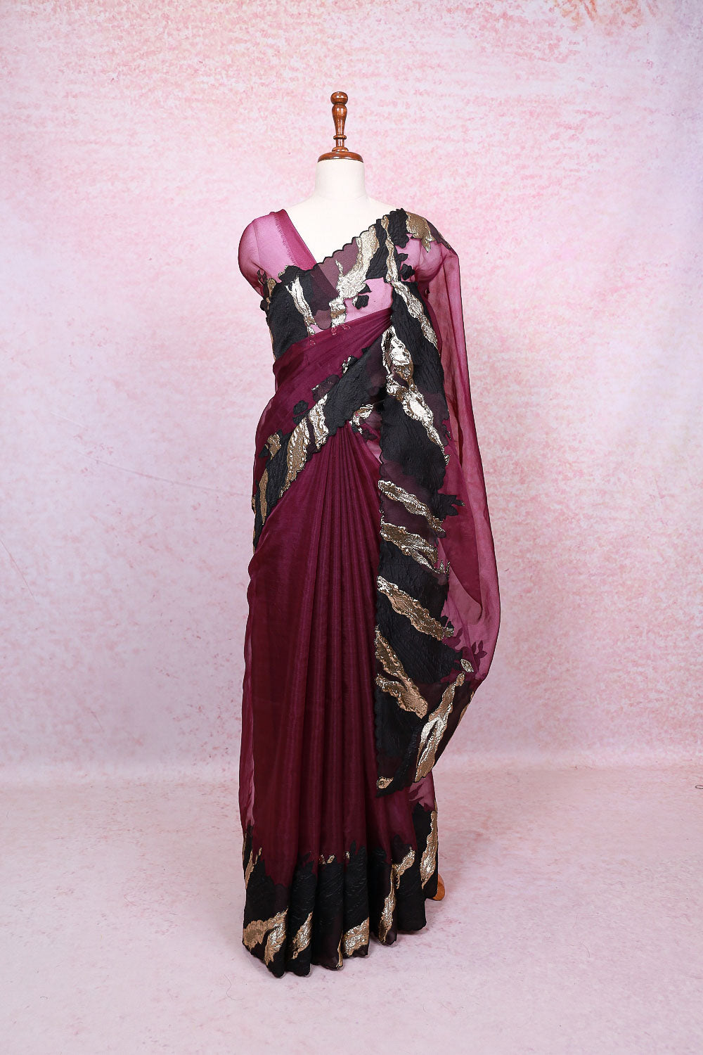 Purple Organza Saree