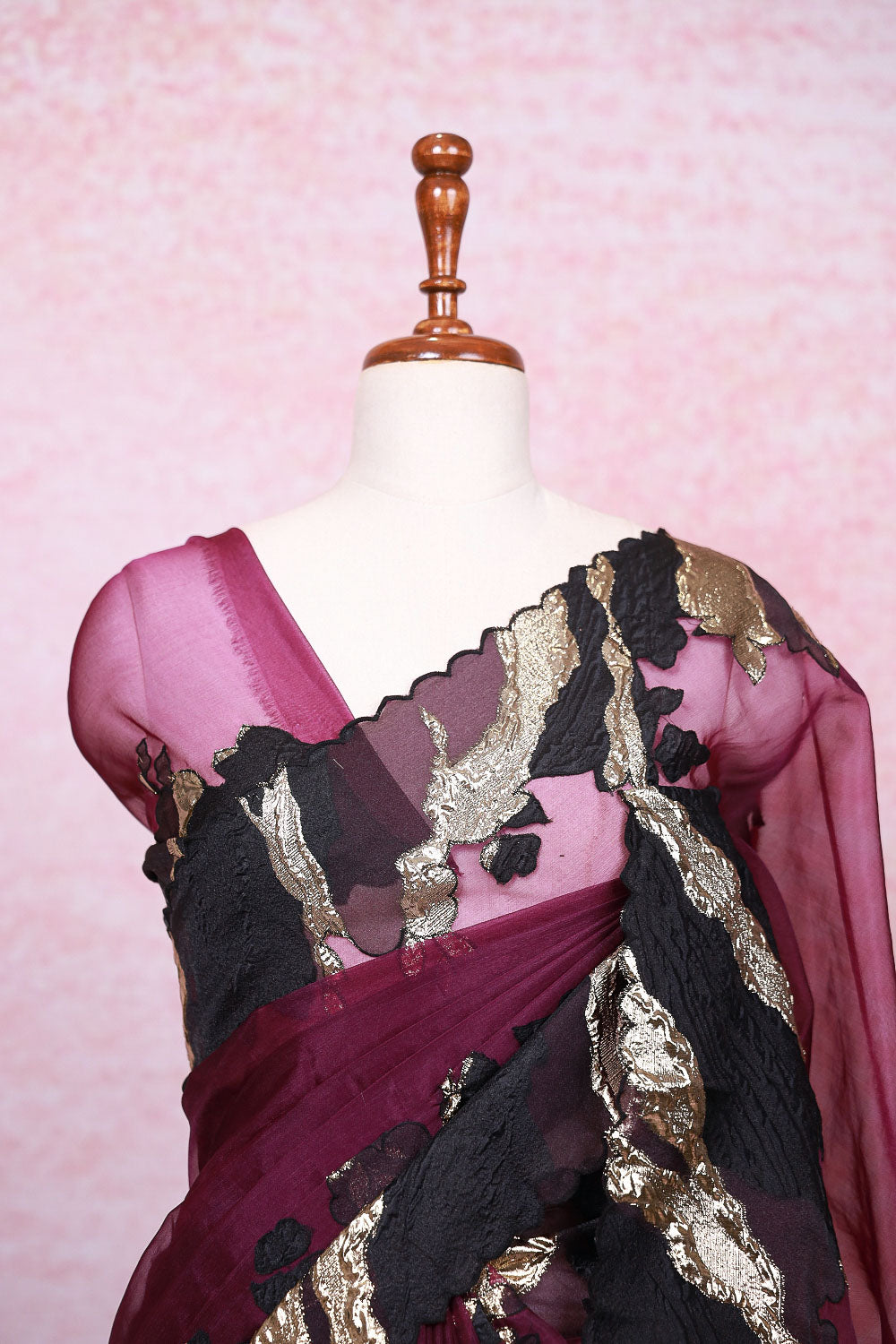 Purple Organza Saree