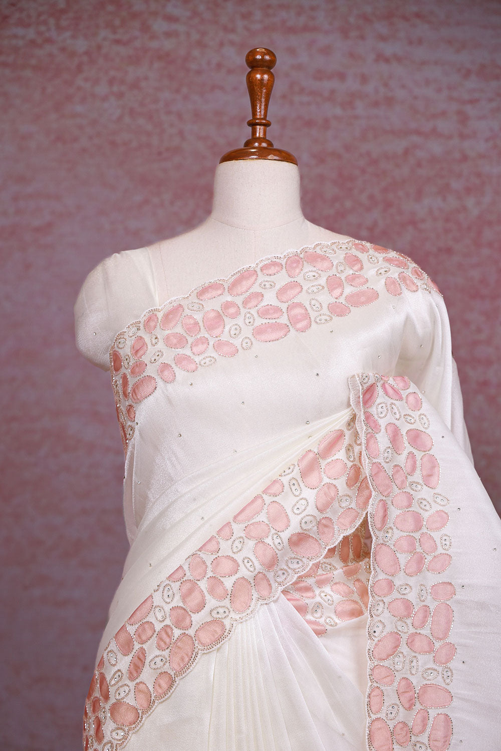 Off White Tissue Organza Saree