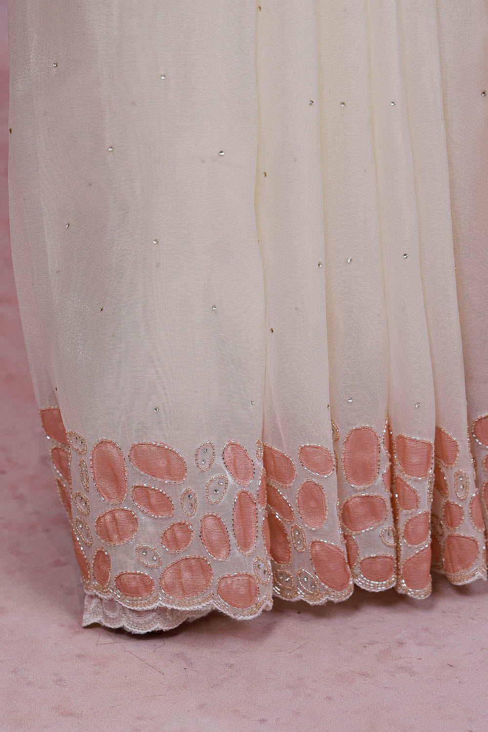 Off White Tissue Organza Saree