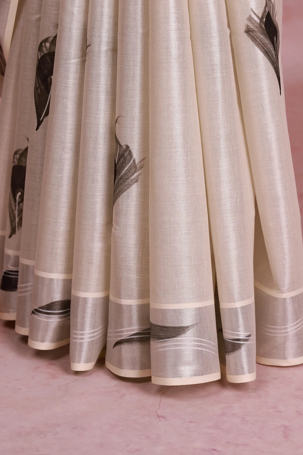 Silver Tissue Kerala Saree