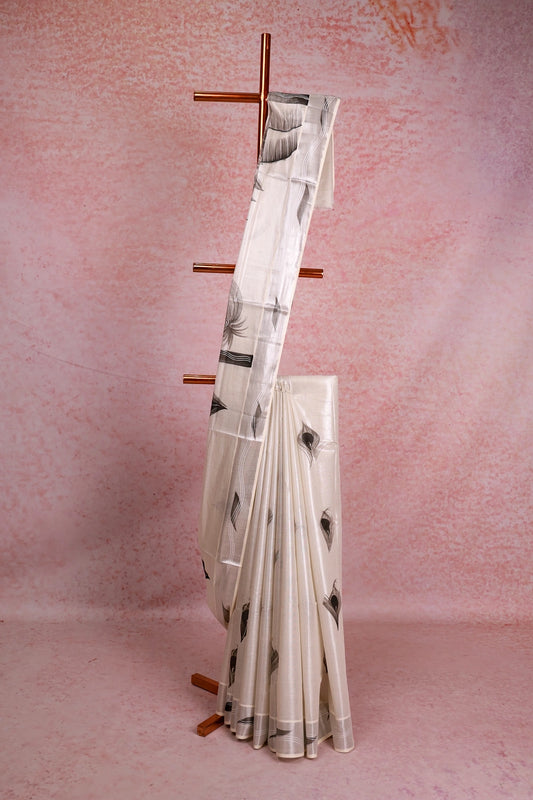 Silver Tissue Kerala Saree