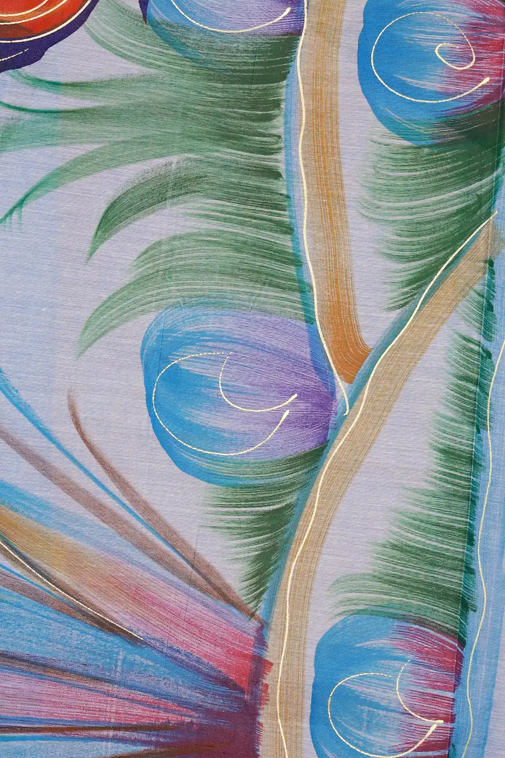 Blue Cotton Kerala Saree