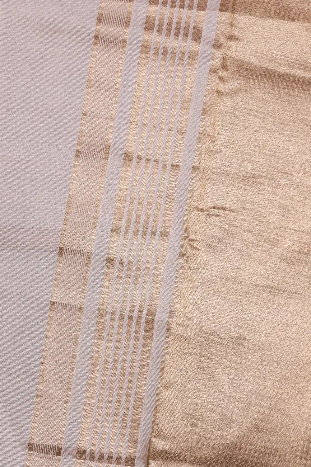 Silver Tissue Organza Kerala Saree