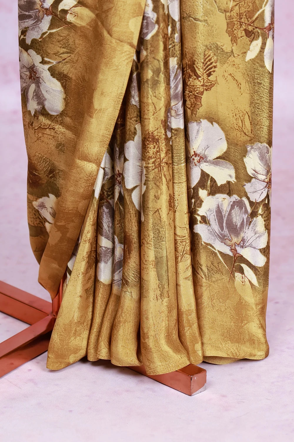Lemon Yellow Chiffon Saree