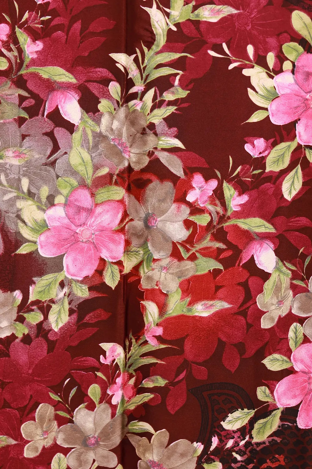 Dark Grape Wine Chiffon Saree