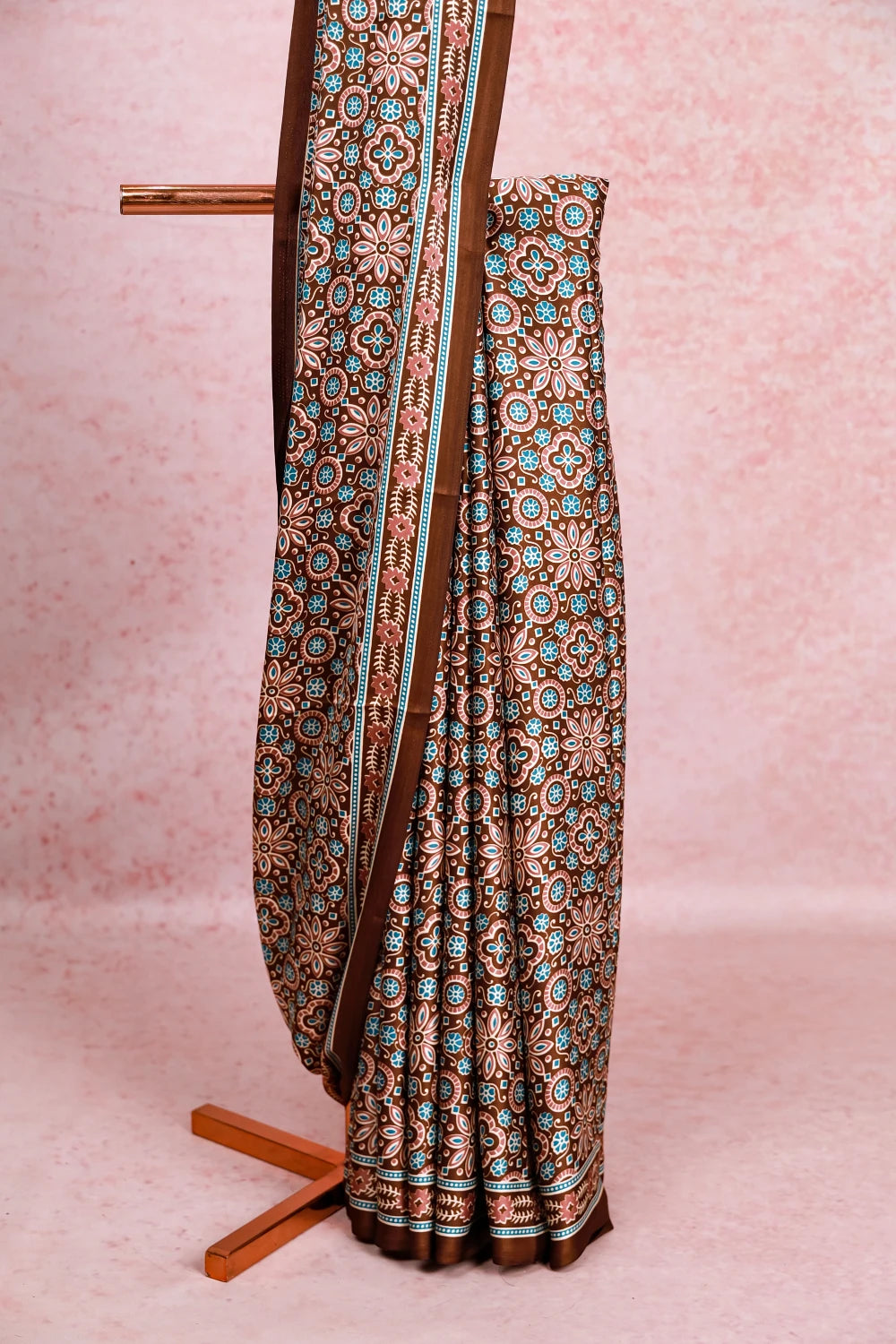 Coffee Brown Semi Modal Saree