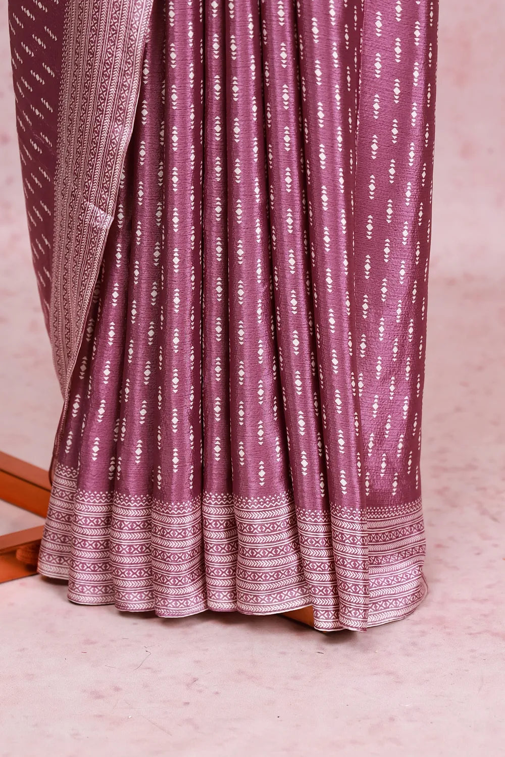 Lavender Crepe Saree