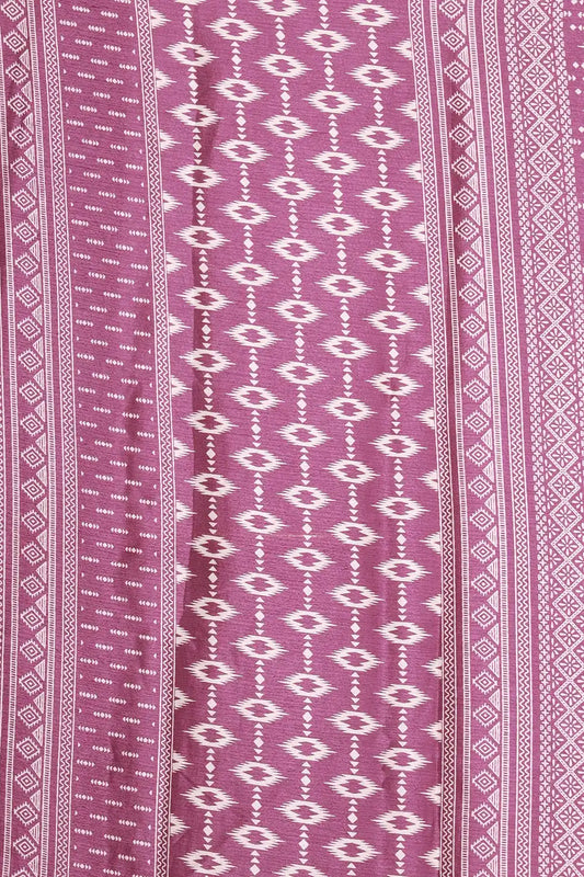Lavender Crepe Saree