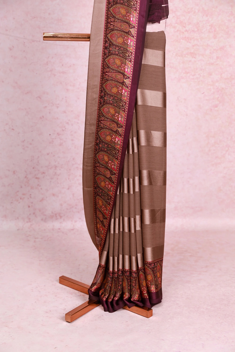 Coffee Beige Chiffon Saree