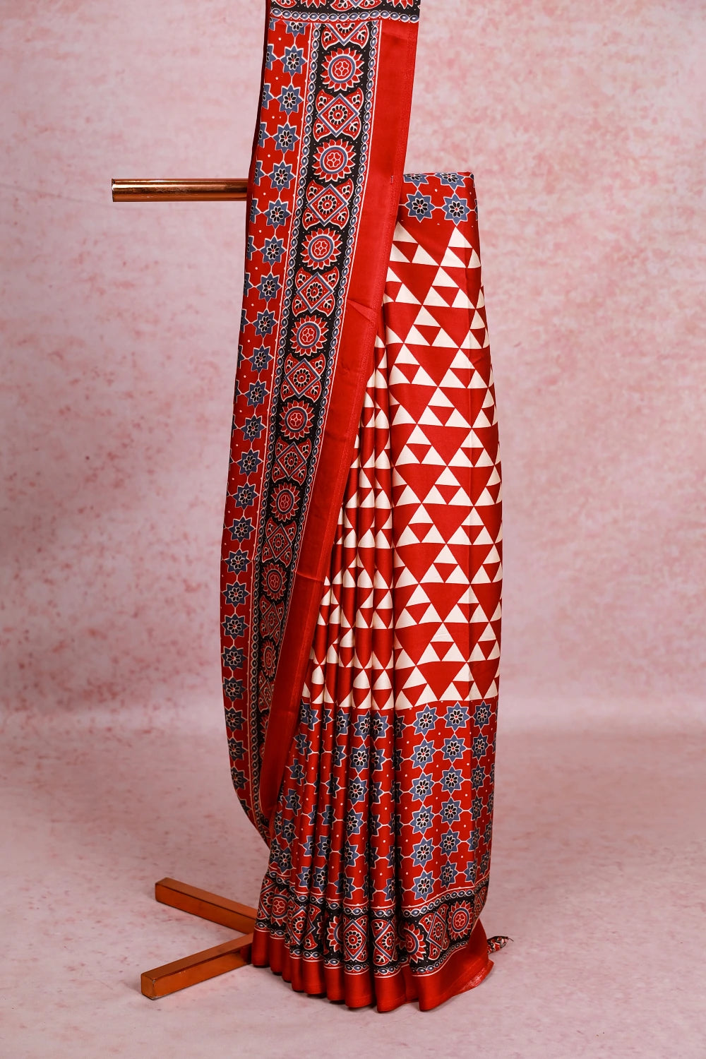 Maroon Semi Modal Saree