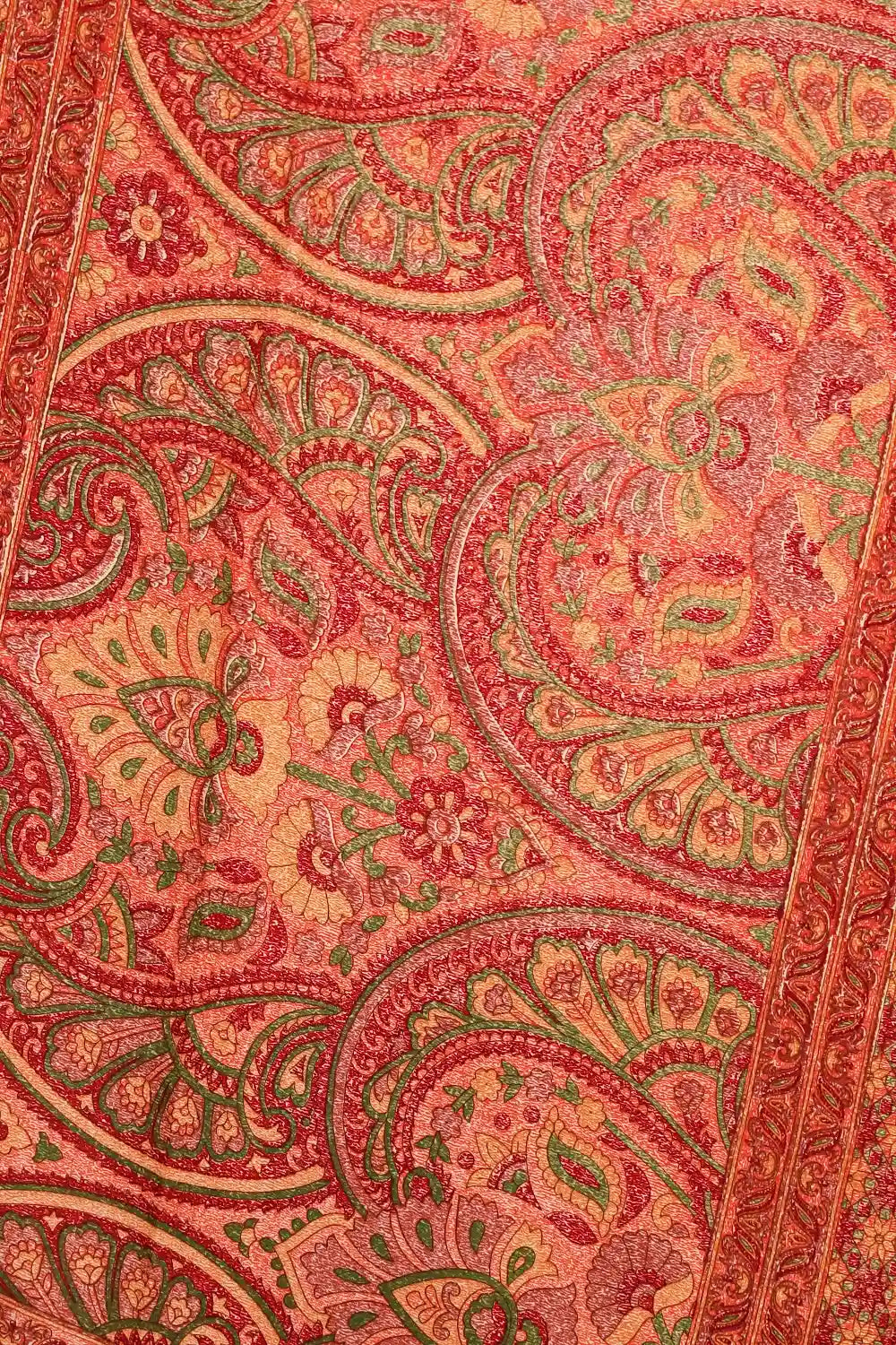 Orange  Crepe Chiffon Saree