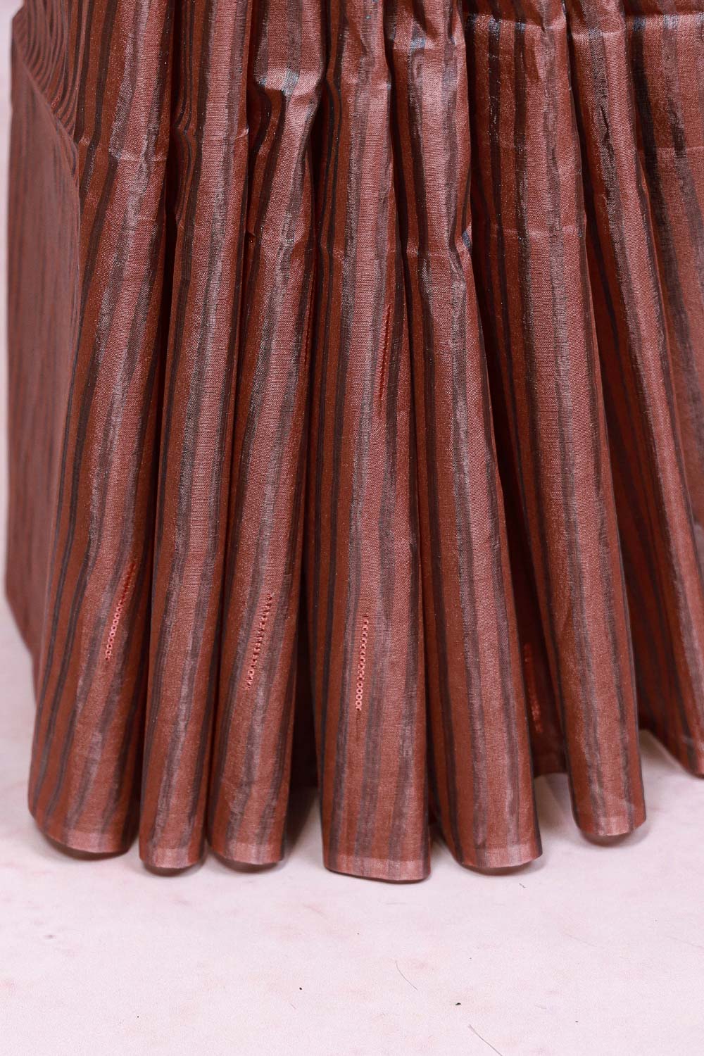 Chocolate Color Kora Silk Saree