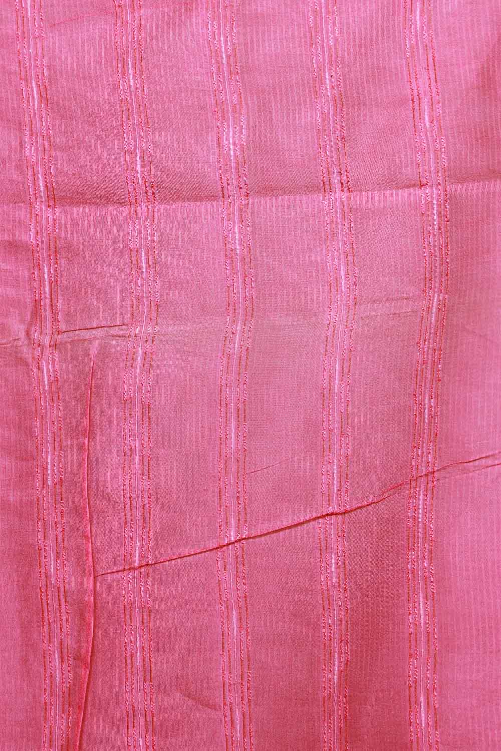 Pink Tussar Silk Saree