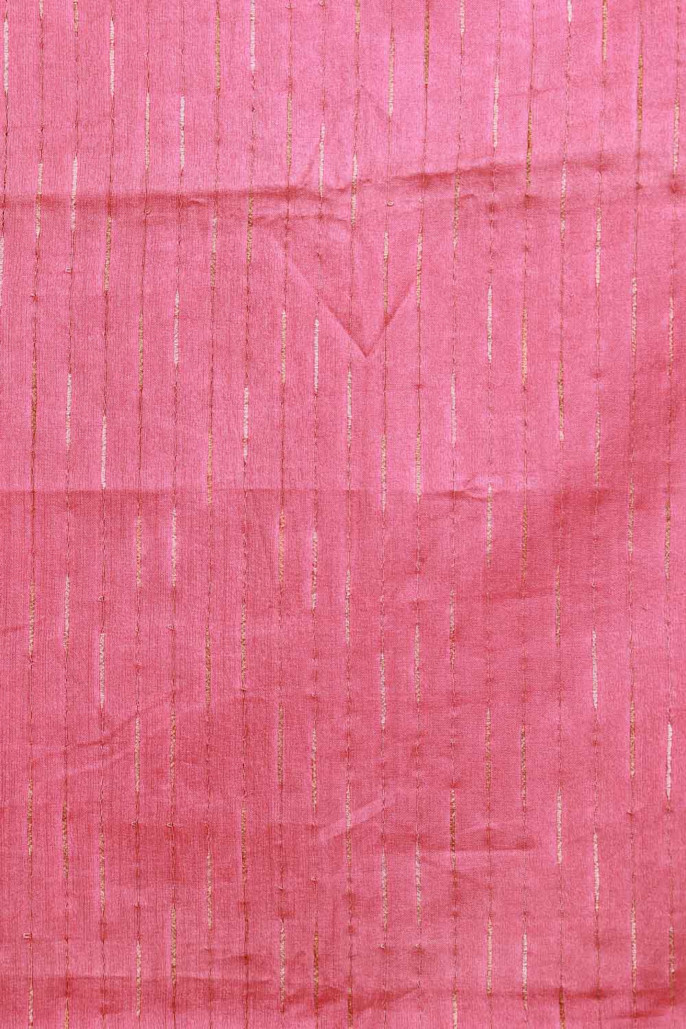 Pink Semi Tussar Saree - Seematti