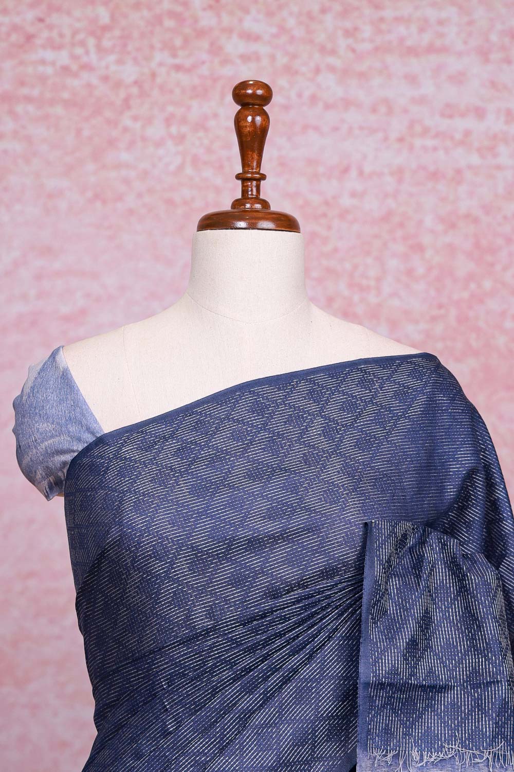 Blue Semi Tussar Saree