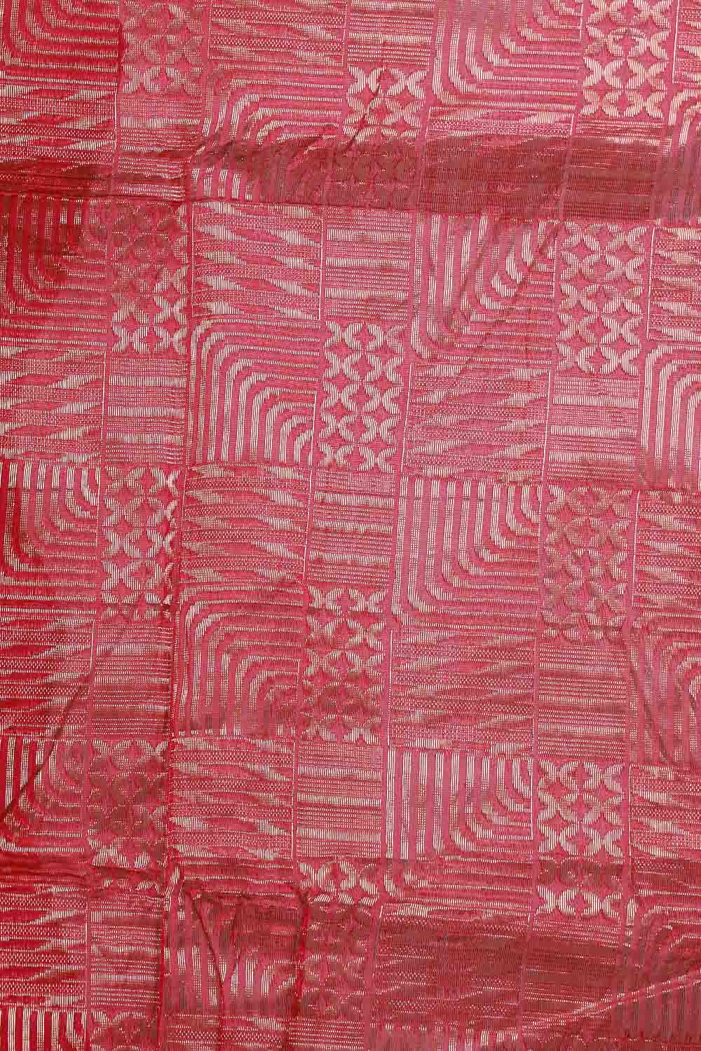Magenta Pink  Cotton Silk Saree