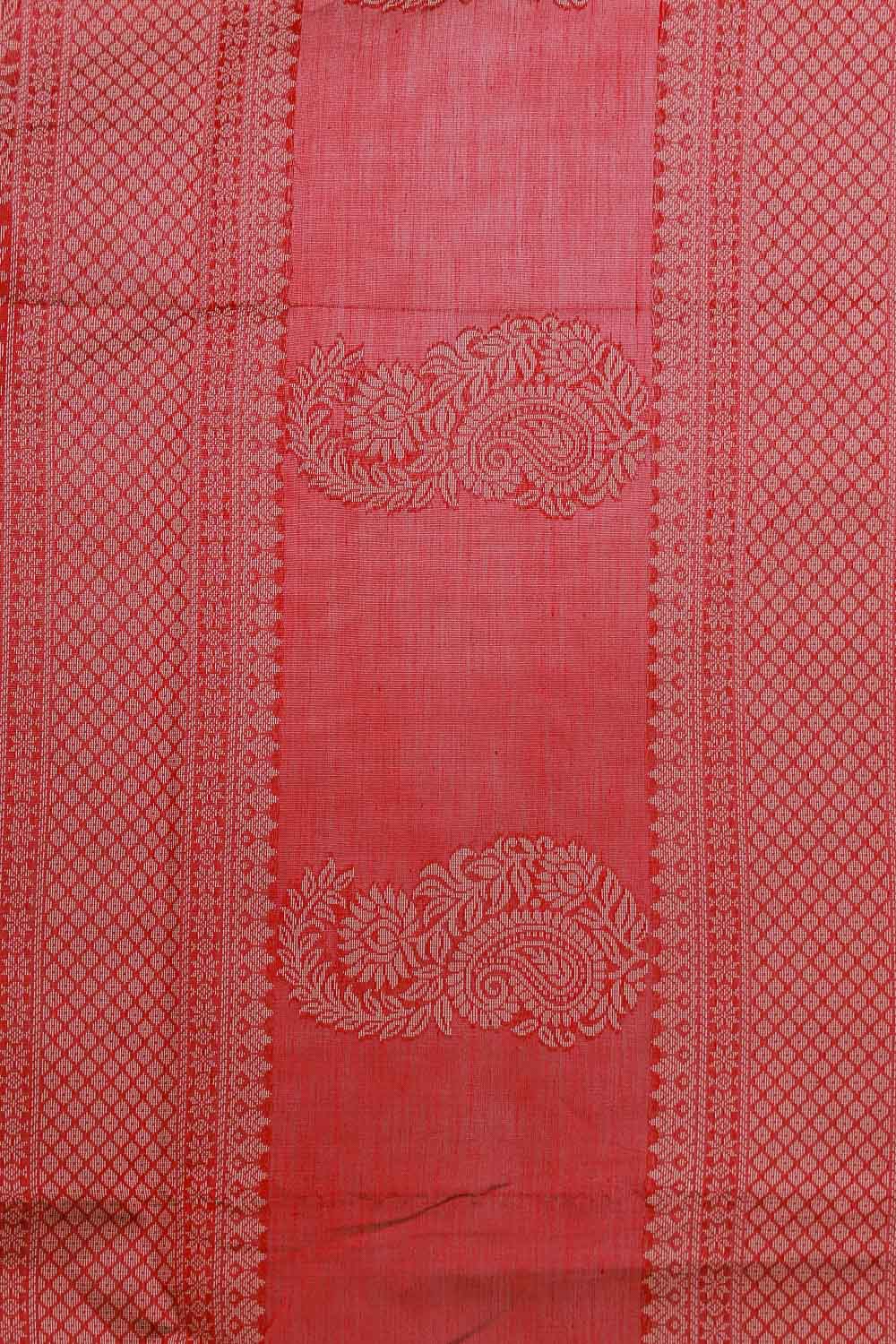Mustard Orange Cotton Saree - Seematti