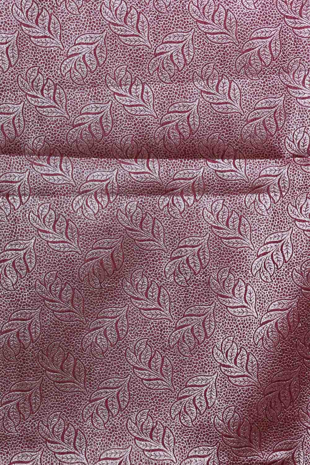Wine Jute Banarasi Saree