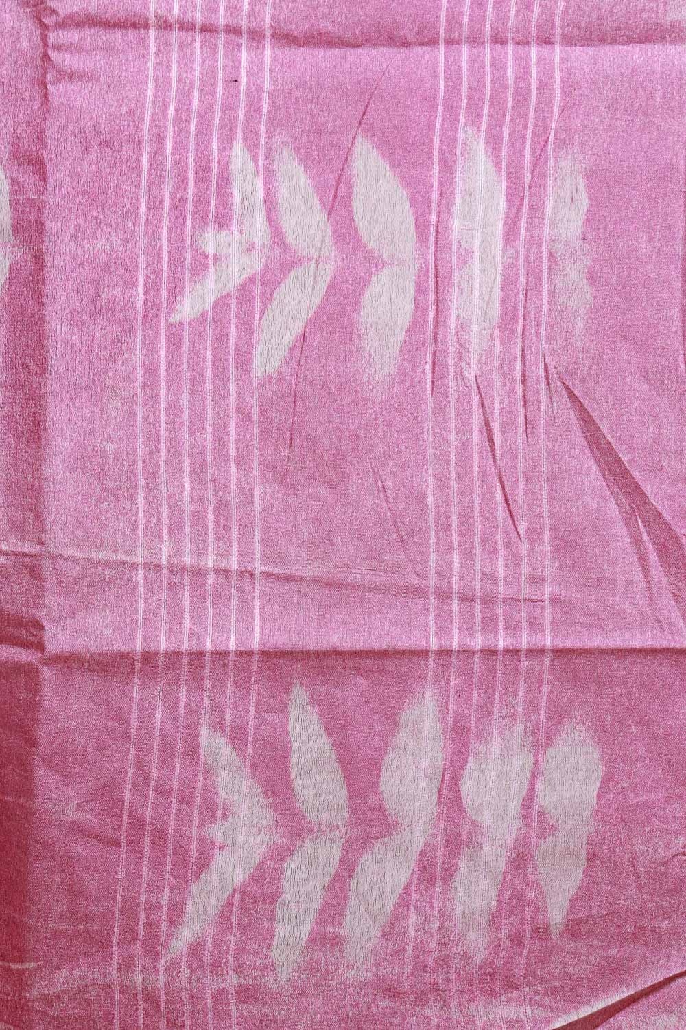 Pink Semi Tussar Saree