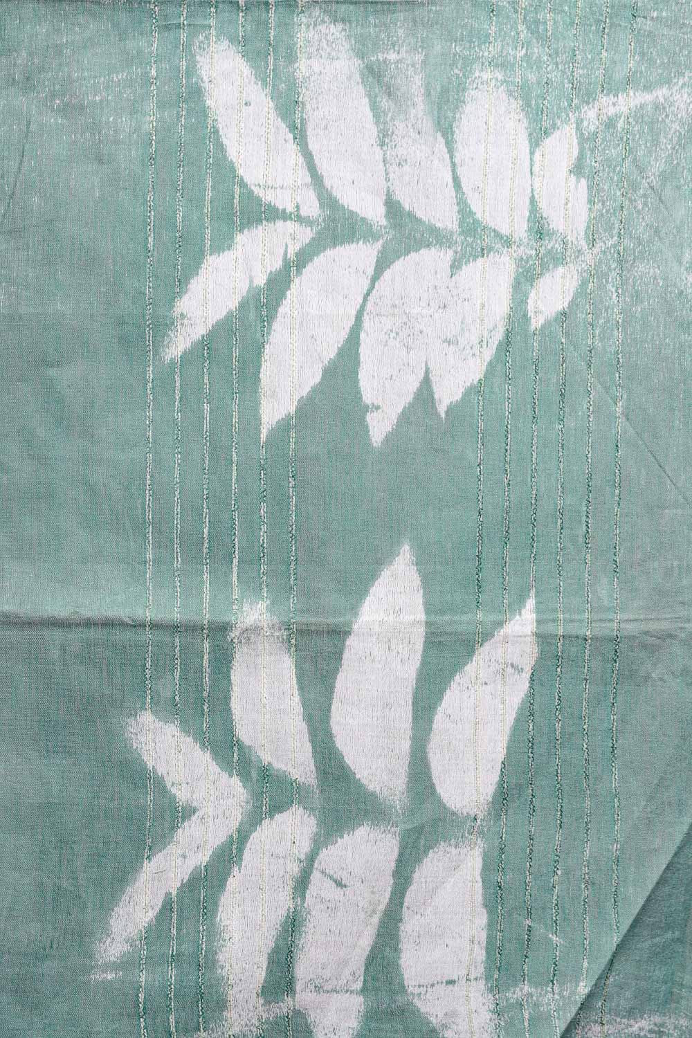 Dark Green Semi Tussar Saree