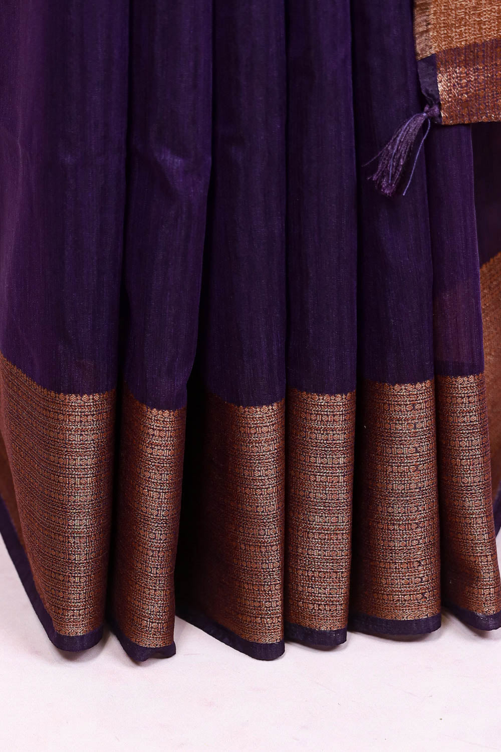 Violet Semi Jute Saree