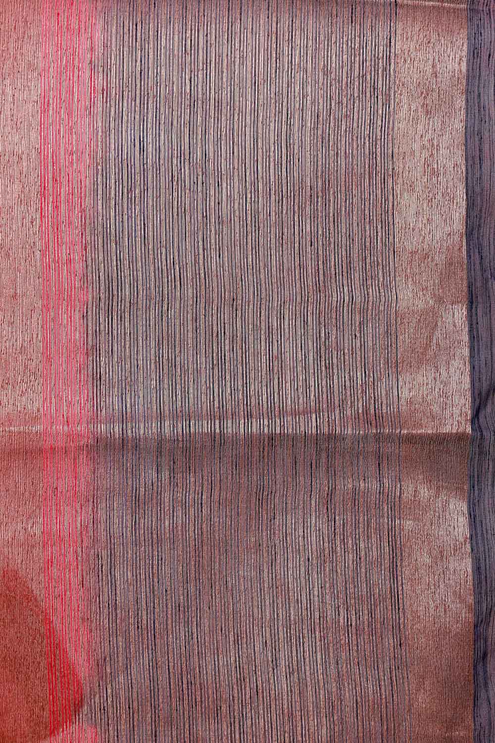 Red Semi Jute Saree