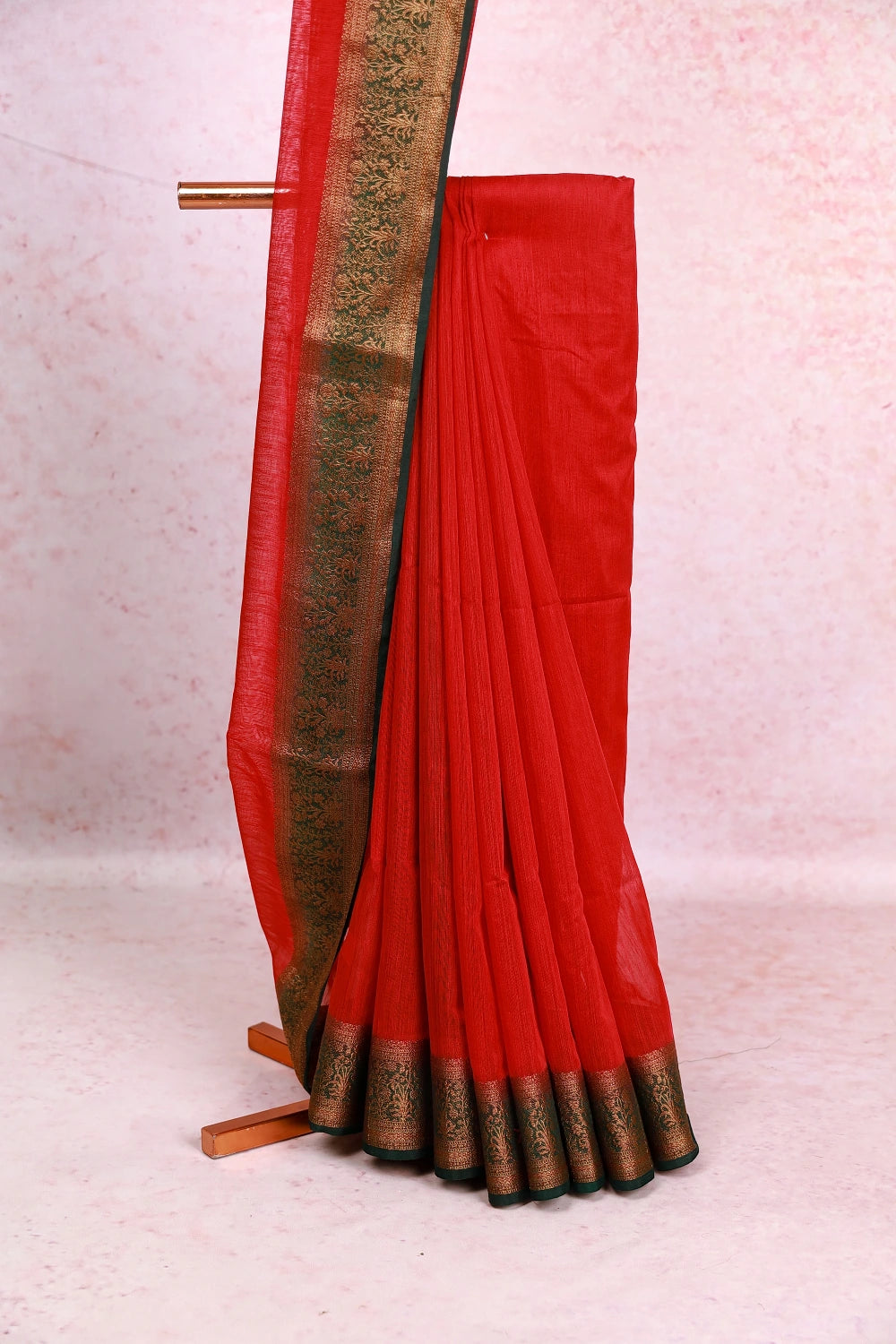 Red Jute Banarasi Saree